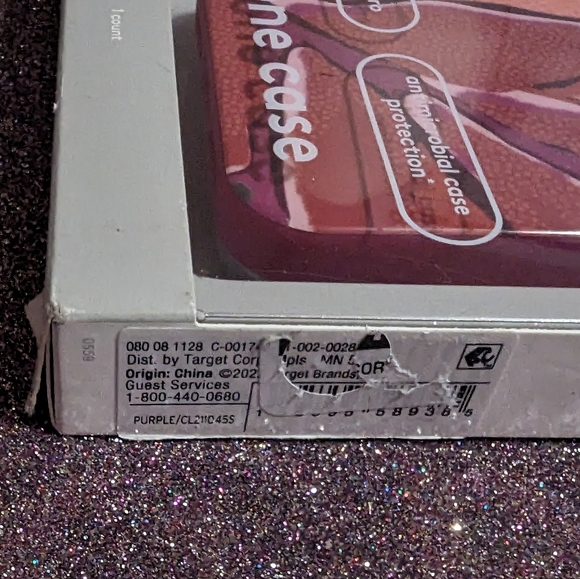 Apple iPhone 13 Pro Case Antimicrobial Heyday Purple Fuscia Floral - Picture 4 of 6